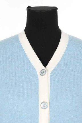 Cardigan Maje Bleu en Synthétique