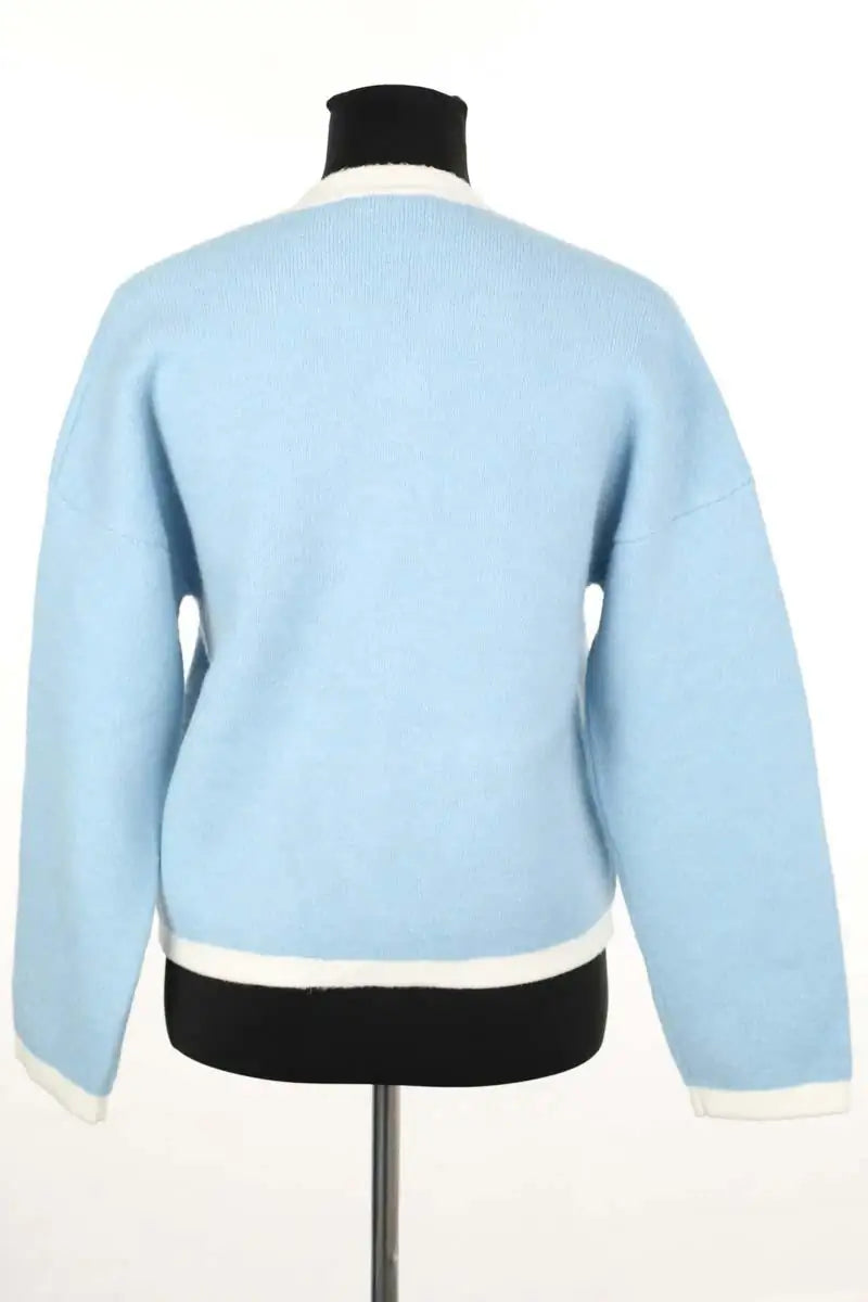 Cardigan Maje Bleu en Synthétique