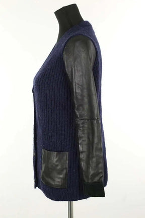 Cardigan Maje Bleu en Synthétique