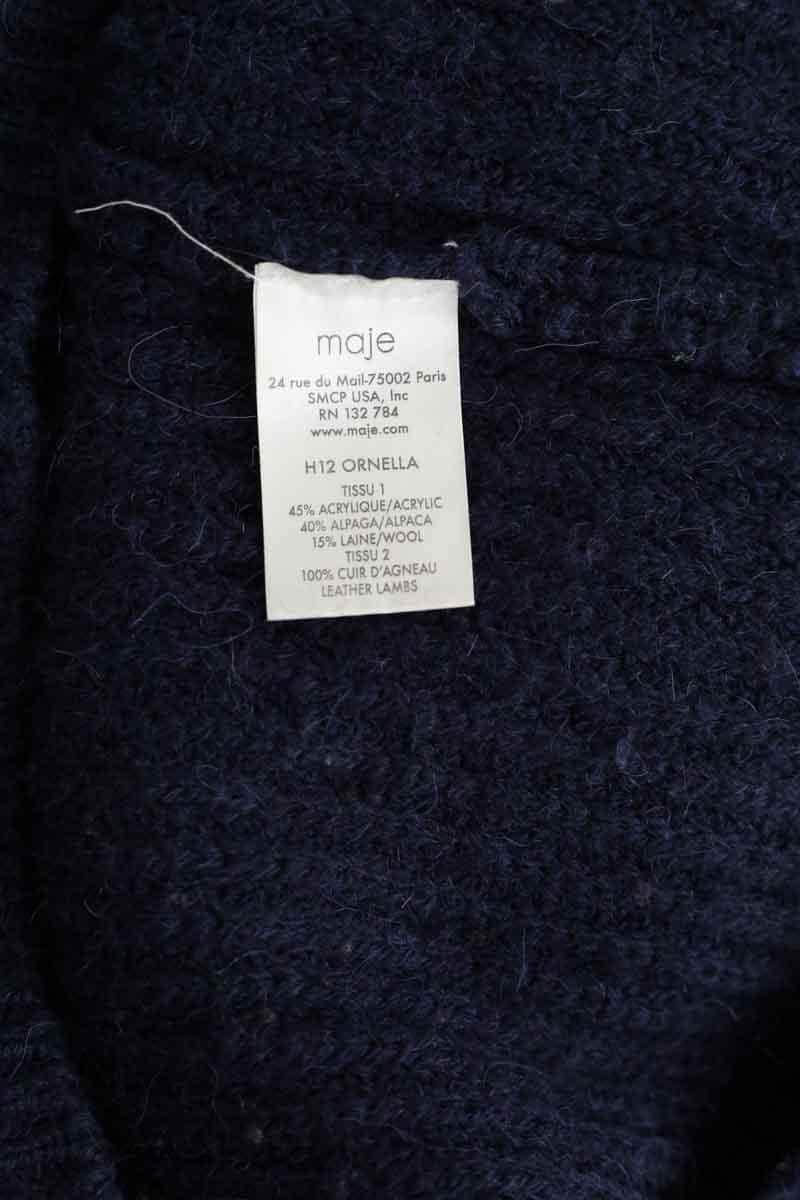 Cardigan Maje Bleu en Synthétique