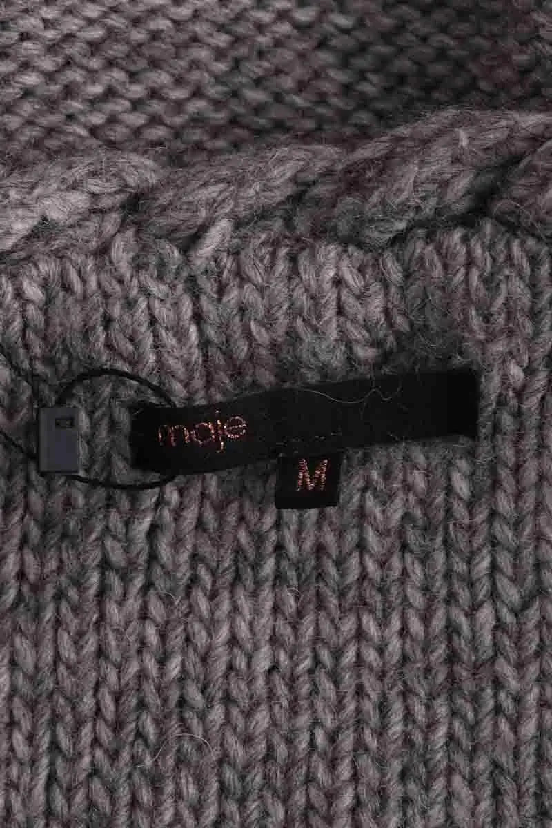 Cardigan Maje Gris en Laine
