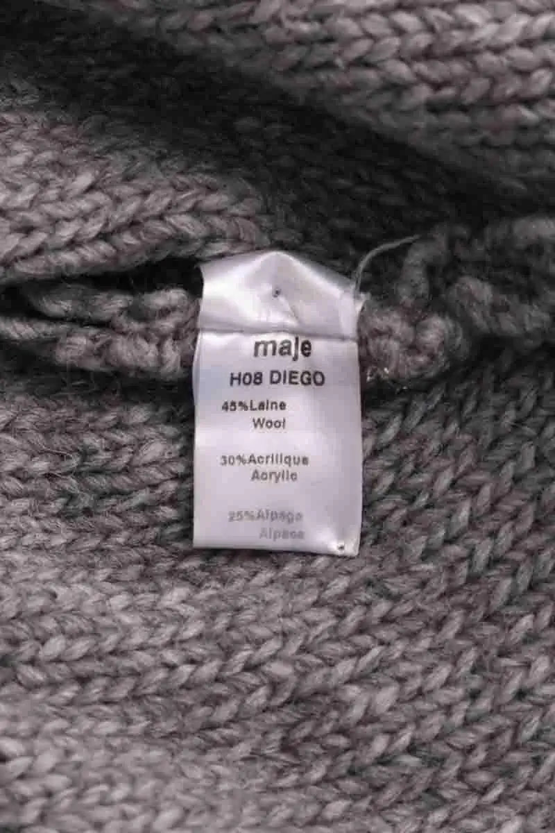 Cardigan Maje Gris en Laine
