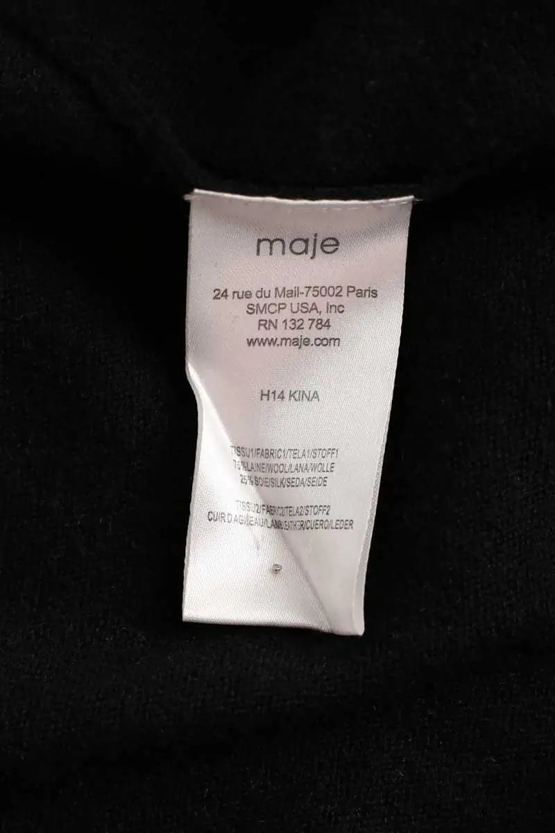 Cardigan Maje Noir en Laine