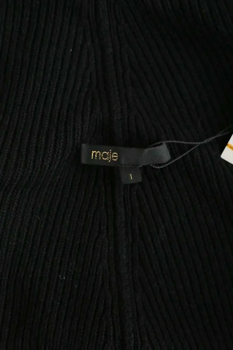 Cardigan Maje Noir en Laine