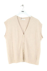 Cardigan Majestic Filatures Beige en Synthétique, taille M - Seconde Main
