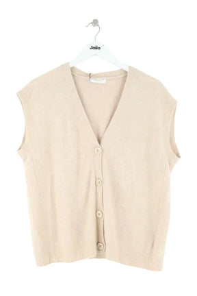 Cardigan Majestic Filatures Beige en Synthétique, taille M - Seconde Main