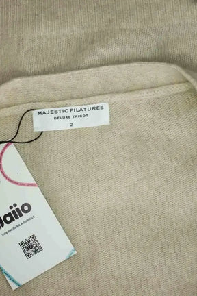 Cardigan Majestic Filatures Beige en Synthétique