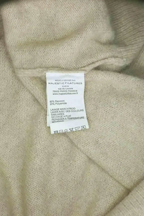 Cardigan Majestic Filatures Beige en Synthétique