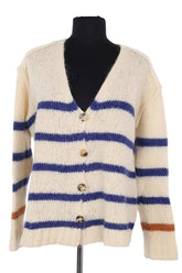 Cardigan MAKSU Ecru en Synthétique, taille L - Seconde Main