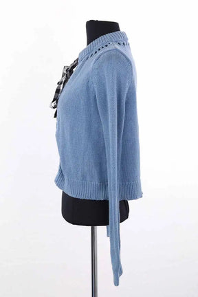 Cardigan Manoush Bleu en Coton