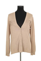 Cardigan Max Mara Beige en Coton, taille L - Seconde Main