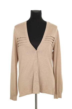 Cardigan Max Mara Beige en Coton, taille L - Seconde Main