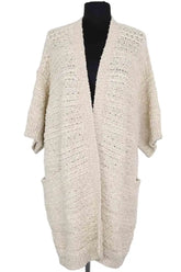 Cardigan Max Mara Ecru en Laine, taille XL - Seconde Main