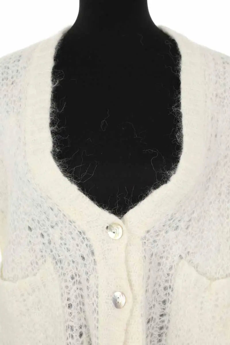 Cardigan Mes Demoiselles Blanc en Laine