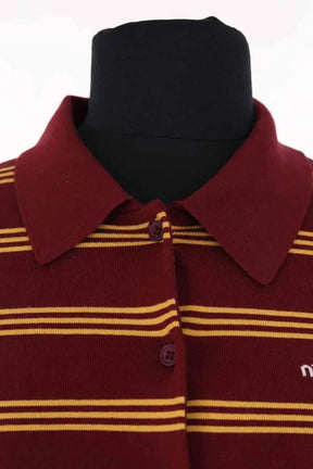 Cardigan Miu Miu Bordeaux en Laine