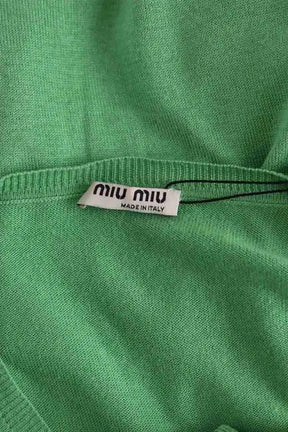 Cardigan Miu Miu Vert en Laine