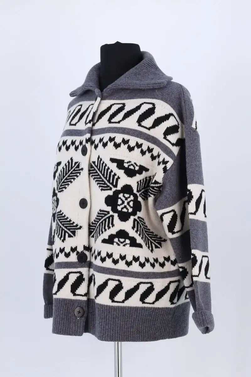 Cardigan Notshy Gris en Laine