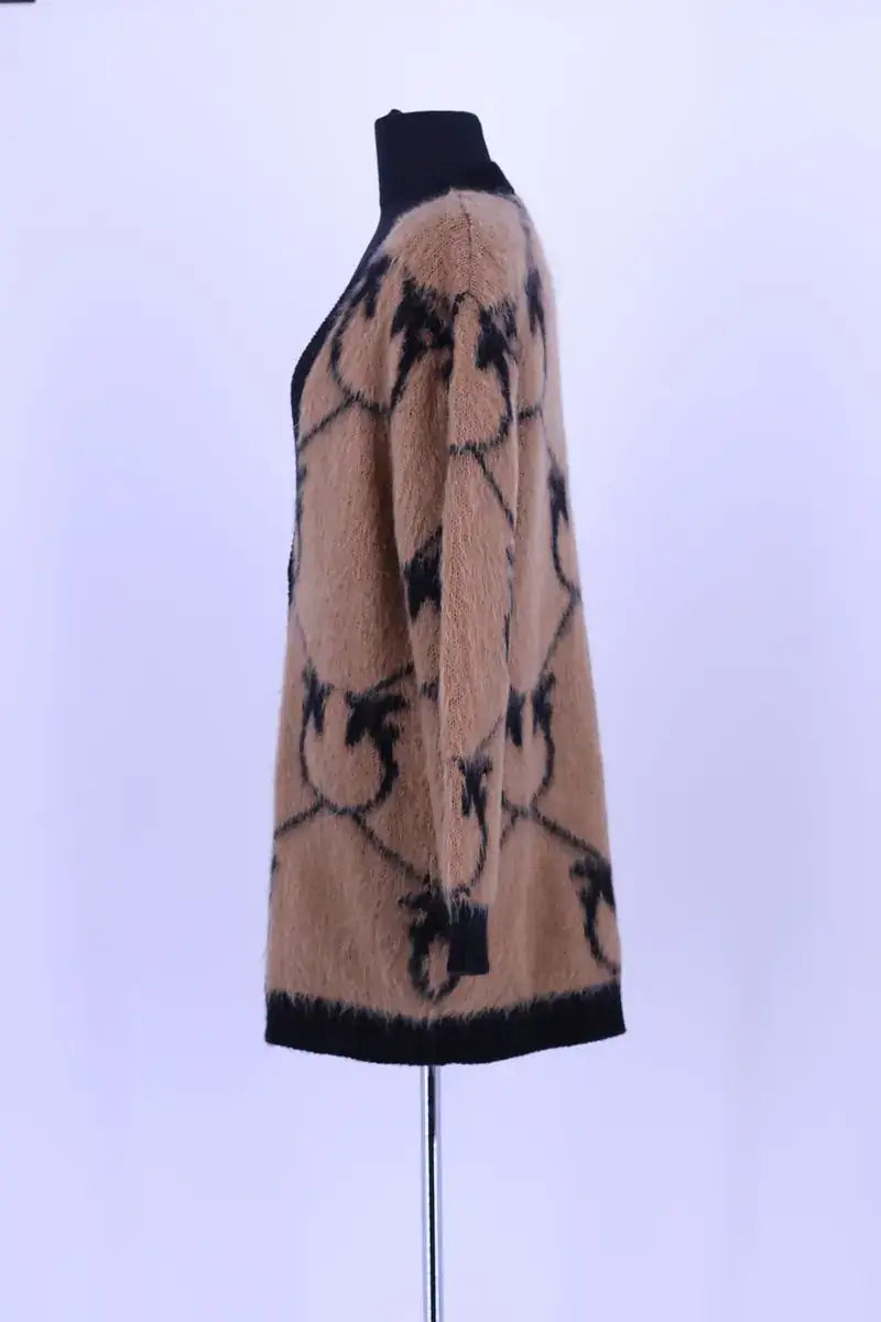 Cardigan Pinko Marron en Laine