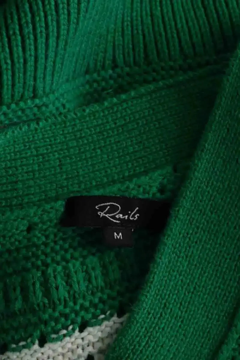 Cardigan Rails Vert en Coton