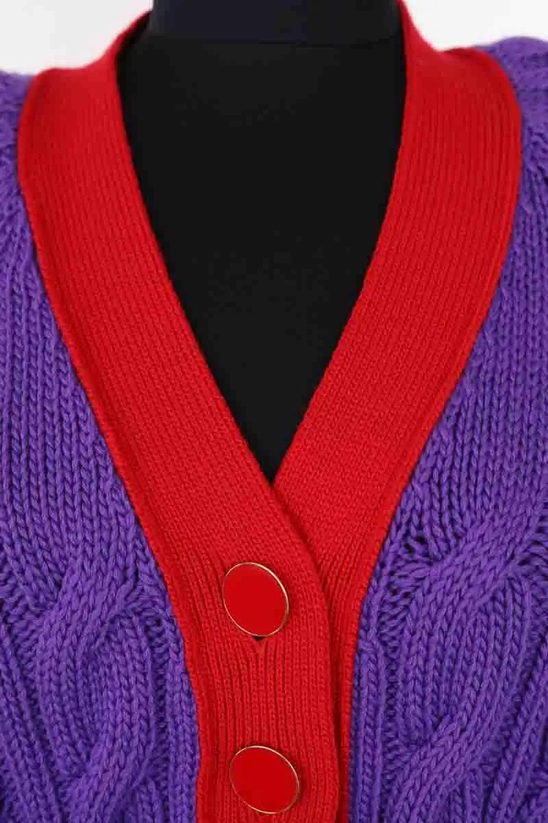 Cardigan Rowen Rose Violet en Laine