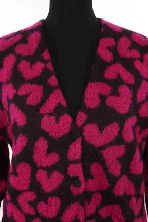 Cardigan Saint Laurent Rose en Laine