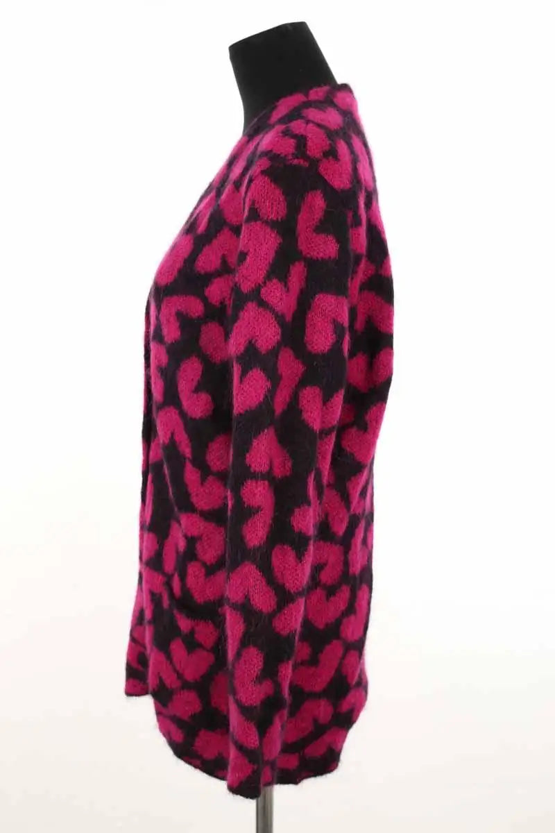 Cardigan Saint Laurent Rose en Laine