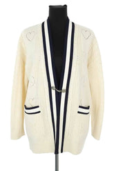 Cardigan Sandro Ecru en Laine, taille S - Seconde Main