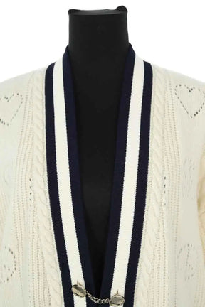 Cardigan Sandro Ecru en Laine
