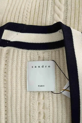 Cardigan Sandro Ecru en Laine