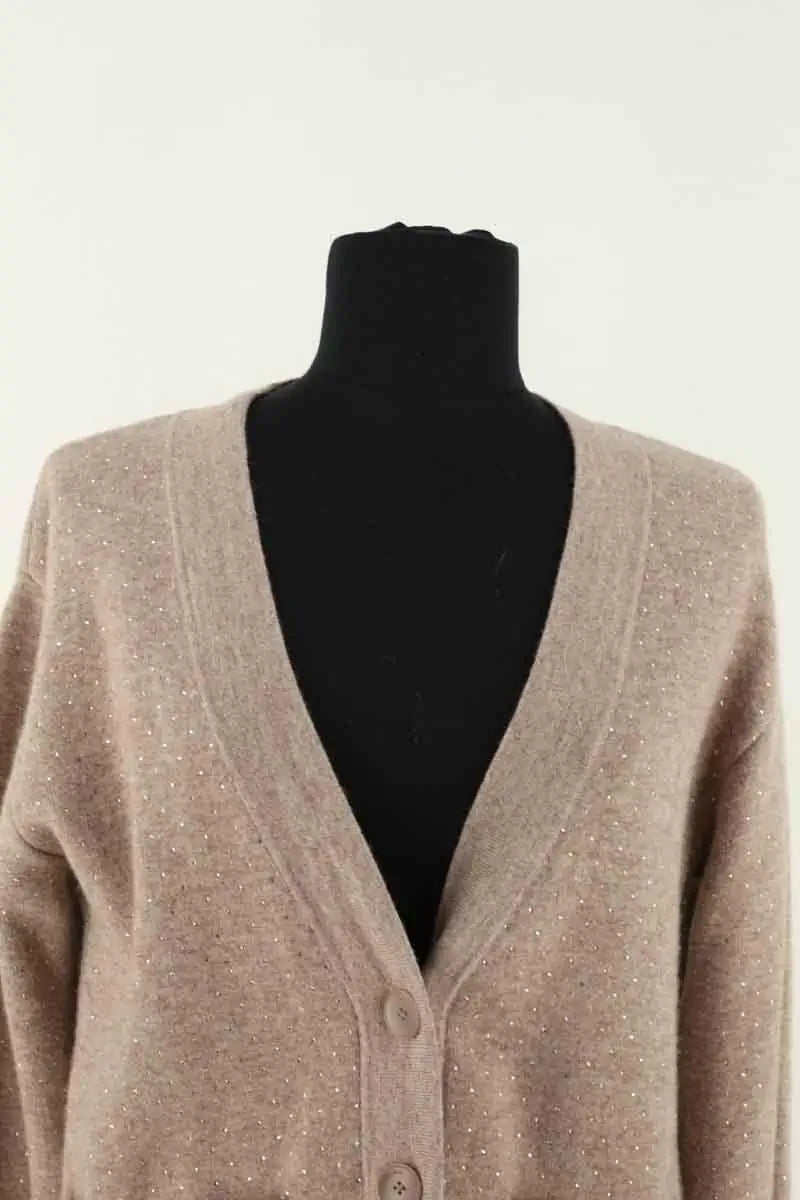Cardigan Sandro Marron en Synthétique