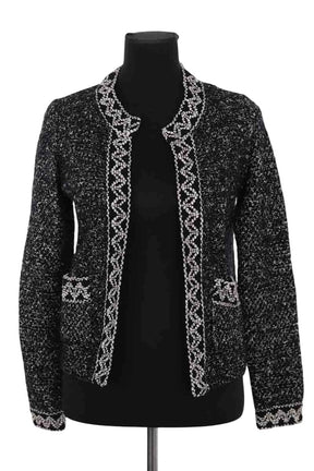 Cardigan Sandro Noir en Laine, taille S - Seconde Main