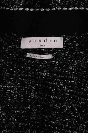 Cardigan Sandro Noir en Laine