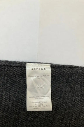 Cardigan Sézane Anthracite en Laine