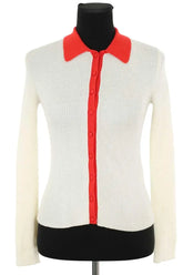 Cardigan Sézane Blanc en Laine, taille XS - Seconde Main