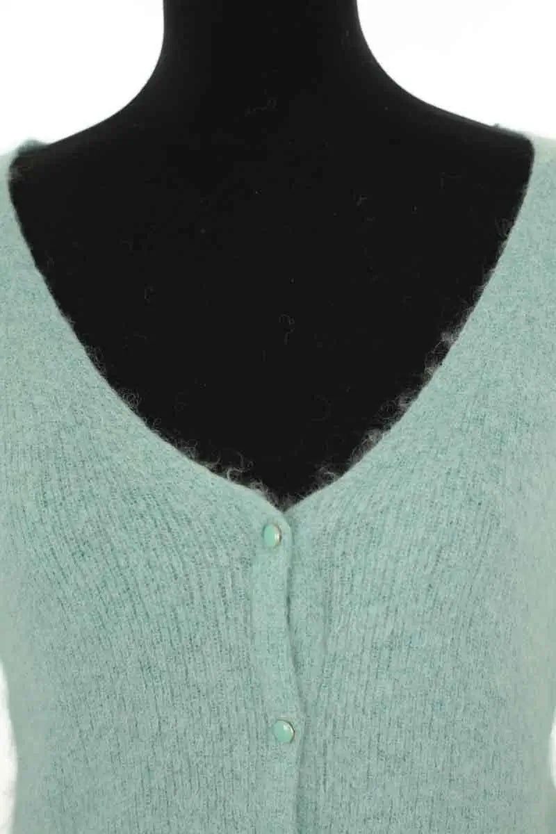 Cardigan Sézane Bleu en Laine