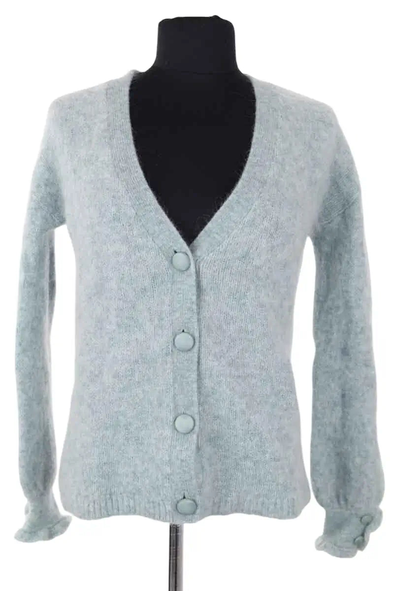 Cardigan Sézane Bleu en Laine, taille XXS - Seconde Main