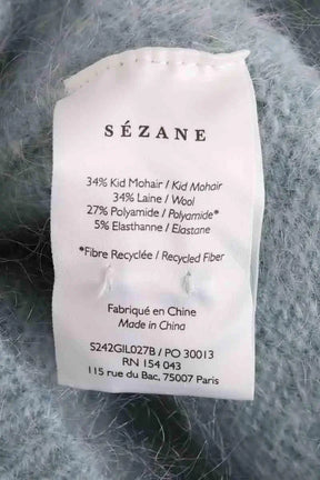 Cardigan Sézane Bleu en Laine