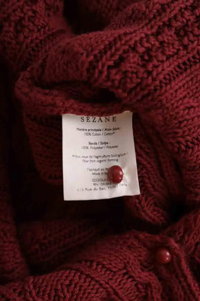 Cardigan Sézane Bordeaux en Coton