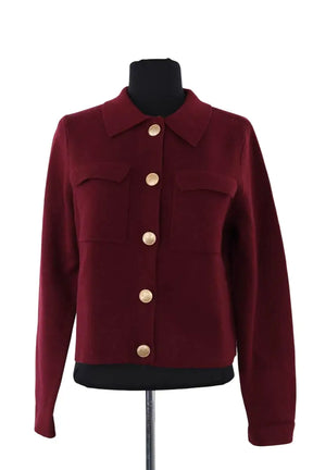 Cardigan Sézane Bordeaux en Laine, taille S - Seconde Main