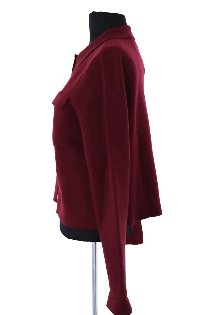 Cardigan Sézane Bordeaux en Laine