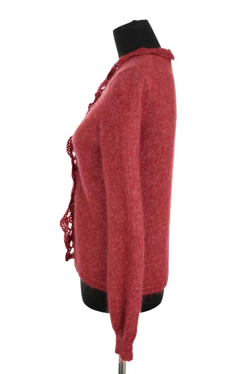 Cardigan Sézane Bordeaux en Laine