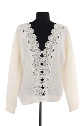 Cardigan Sézane Ecru en Laine, taille M - Seconde Main