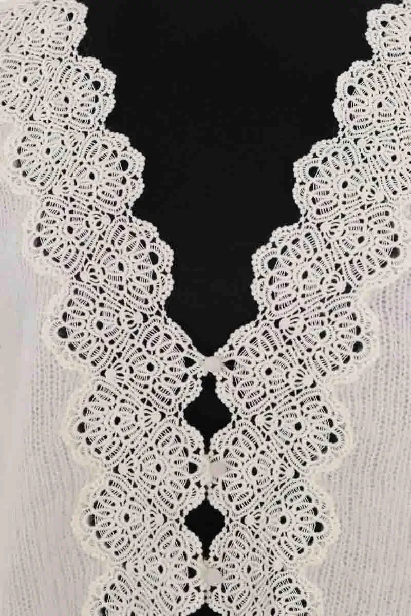 Cardigan Sézane Ecru en Laine