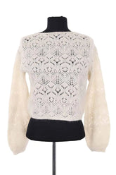 Cardigan Sézane Ecru en Laine, taille S - Seconde Main