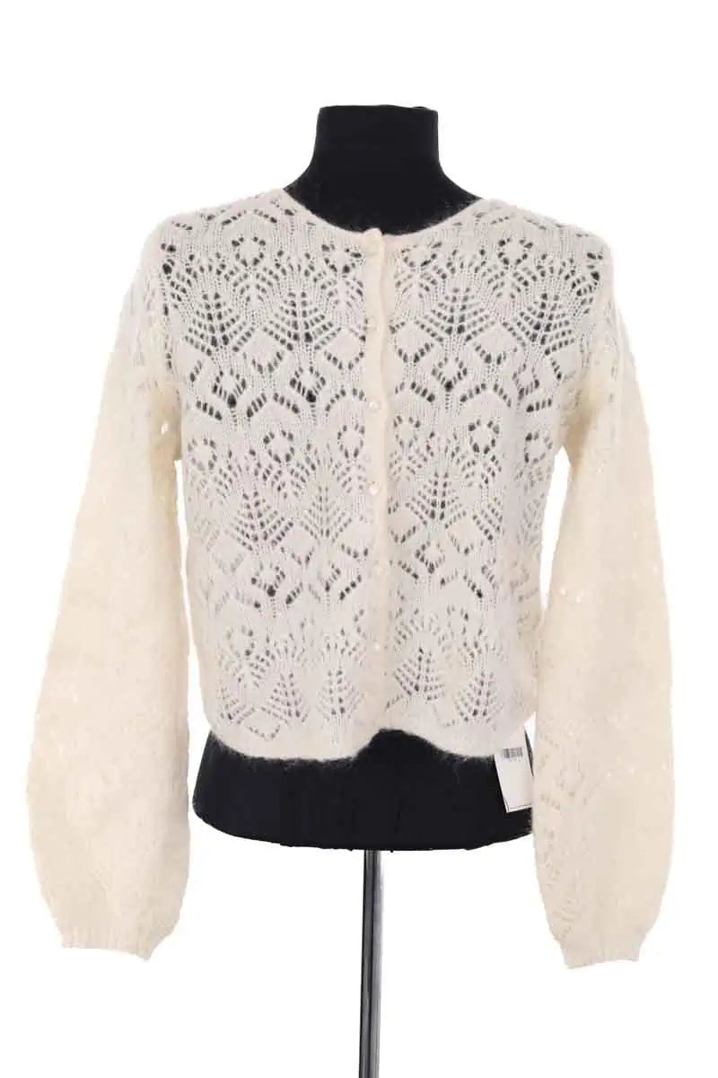 Cardigan Sézane Ecru en Laine