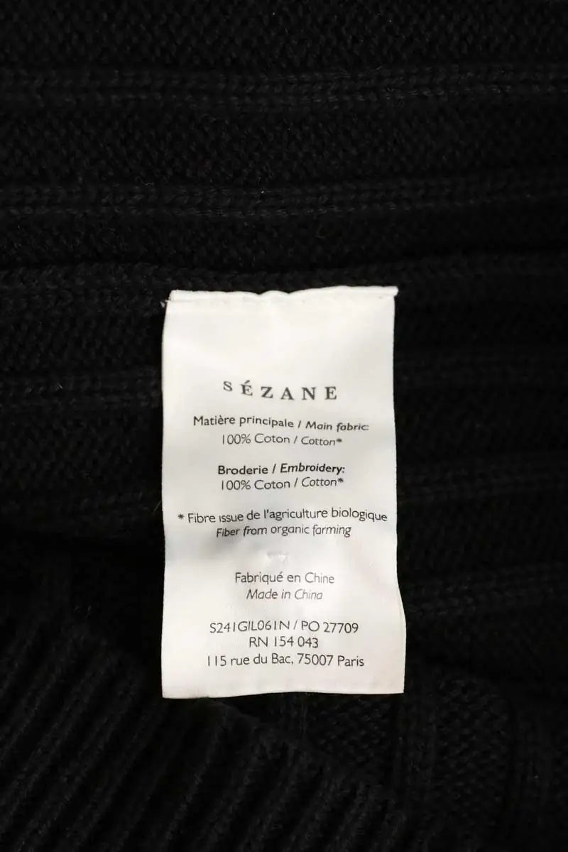 Cardigan Sézane Noir en Coton