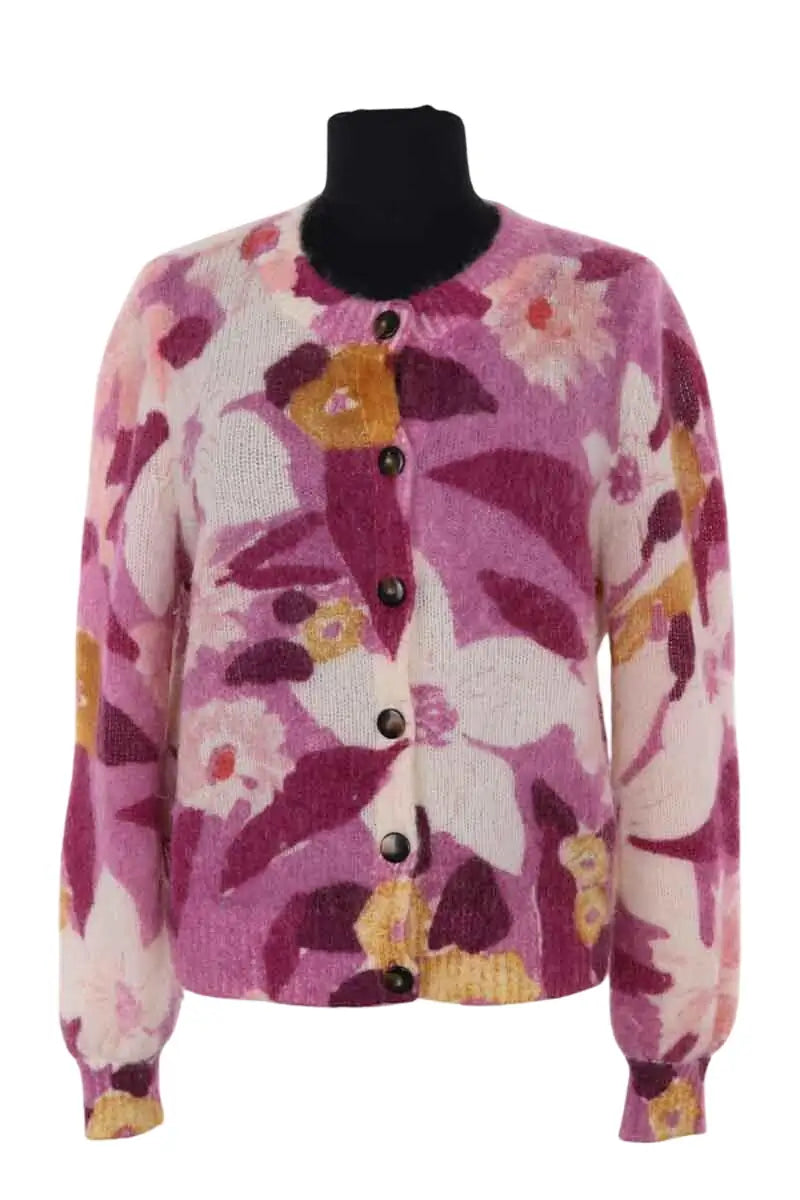 Cardigan Sézane Rose en Laine, taille S - Seconde Main