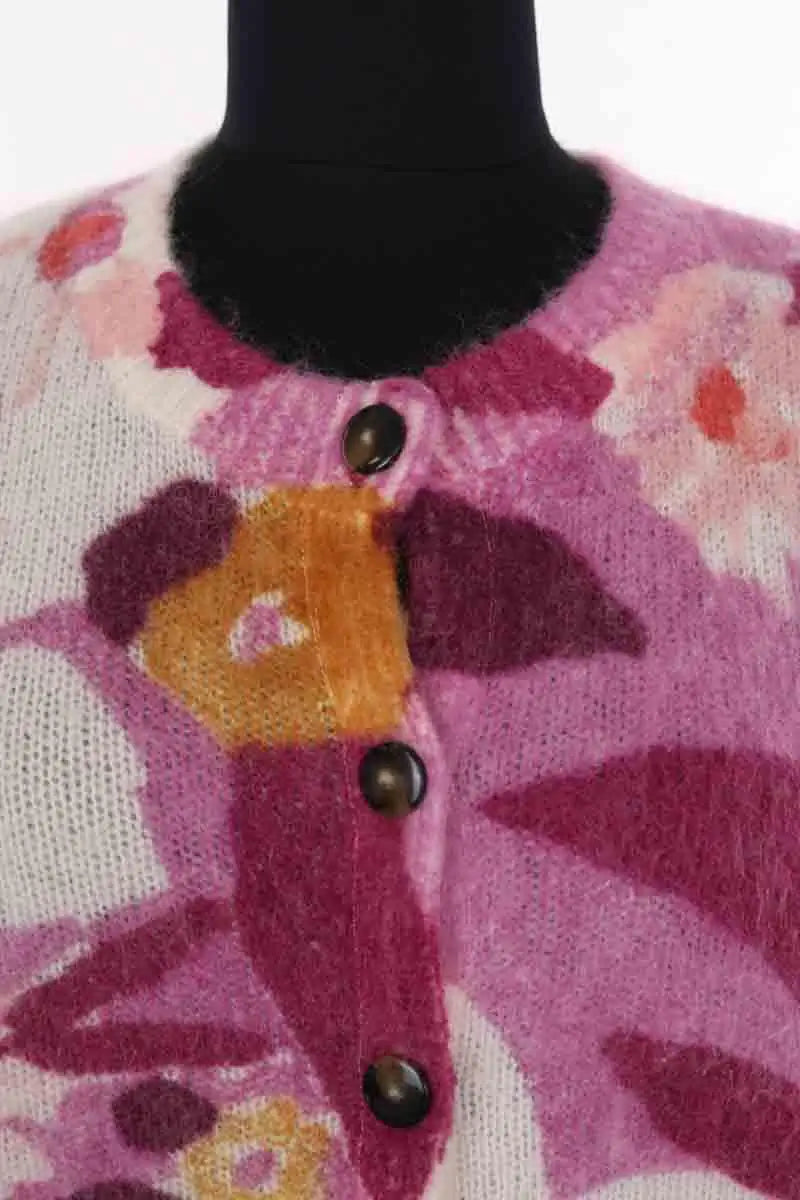 Cardigan Sézane Rose en Laine