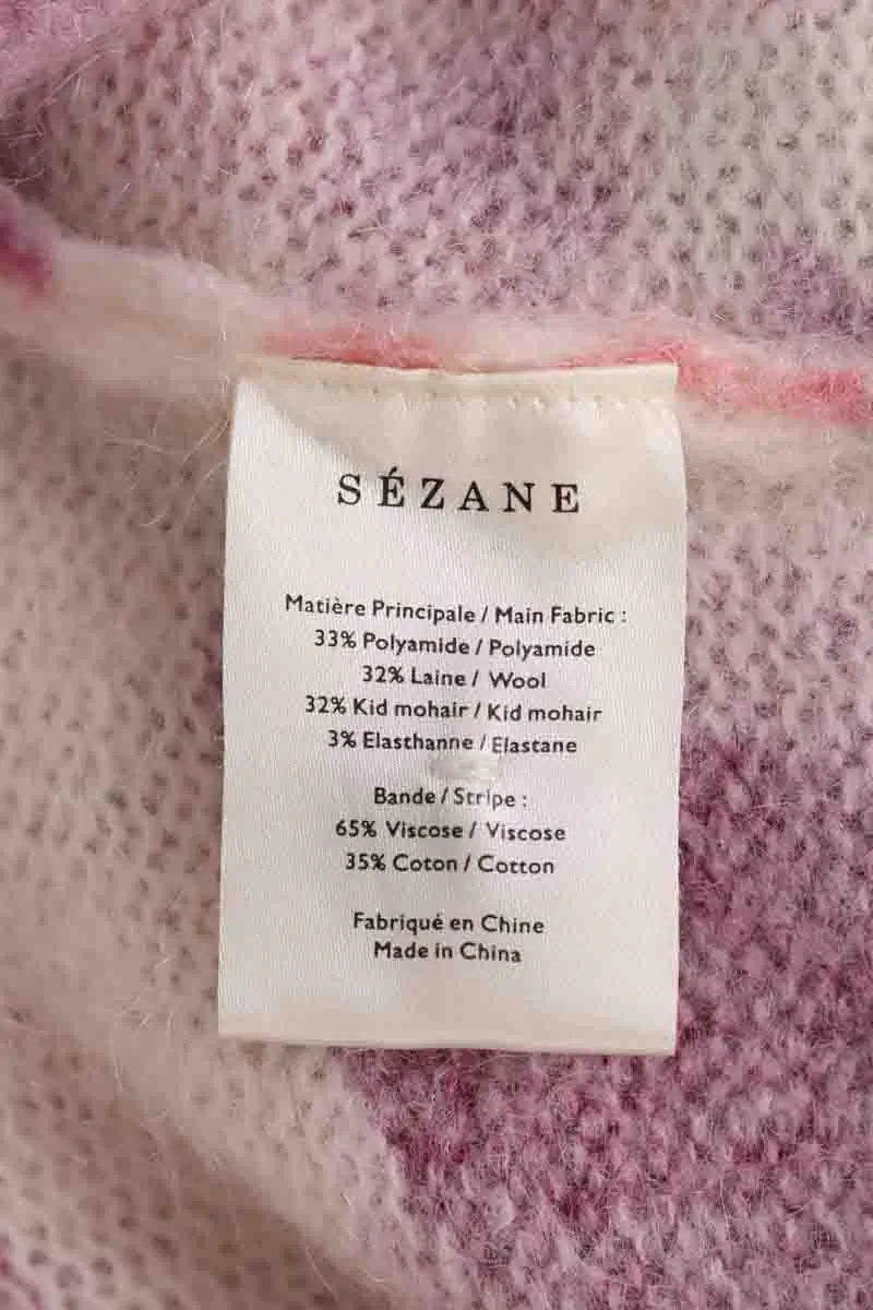 Cardigan Sézane Rose en Laine