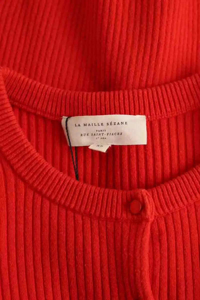 Cardigan Sézane Rouge en Coton